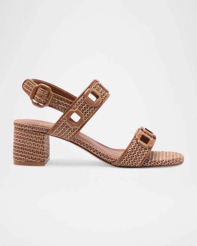 Milan Raffia Slingback Sandals